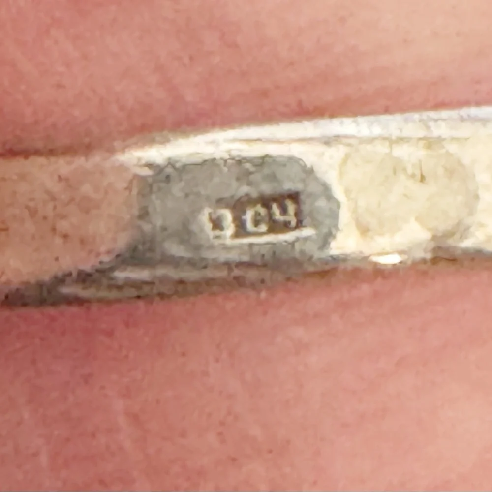 Russia Soviet Era Vintage 1950-60s 875 Silver Niello Ring Black Floral Sz 7